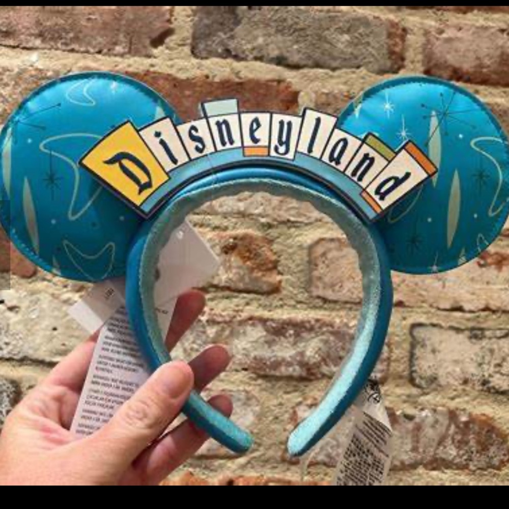 NEW Disney Parks Disneyland marquee sign mouse ears vegan leather